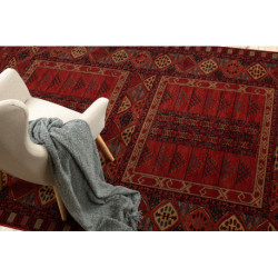 Dywan wełniany KASHQAI 4346 300 orientalny, geometryczny bordo 160x240cm Dywan wełniany KASHQAI 4346 300 orientalny, geometryczny bordo 160x240cm