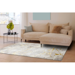 Dywan BLISS Z197AZ147 ciemny beż / złoty - Marmur, nowoczesny, strukturalny  160x220cm