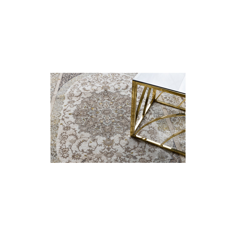 Dywan BLISS Z204AZ128 krem / beż - Ramka, ornament, nowoczesny, strukturalny  160x220cm