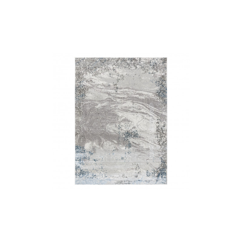 Dywan BLISS Z198AZ221 krem / niebieski - Abstrakcja, nowoczesny, strukturalny  80x150cm