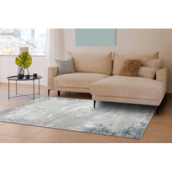 Dywan BLISS Z198AZ221 krem / niebieski - Abstrakcja, nowoczesny, strukturalny  80x150cm