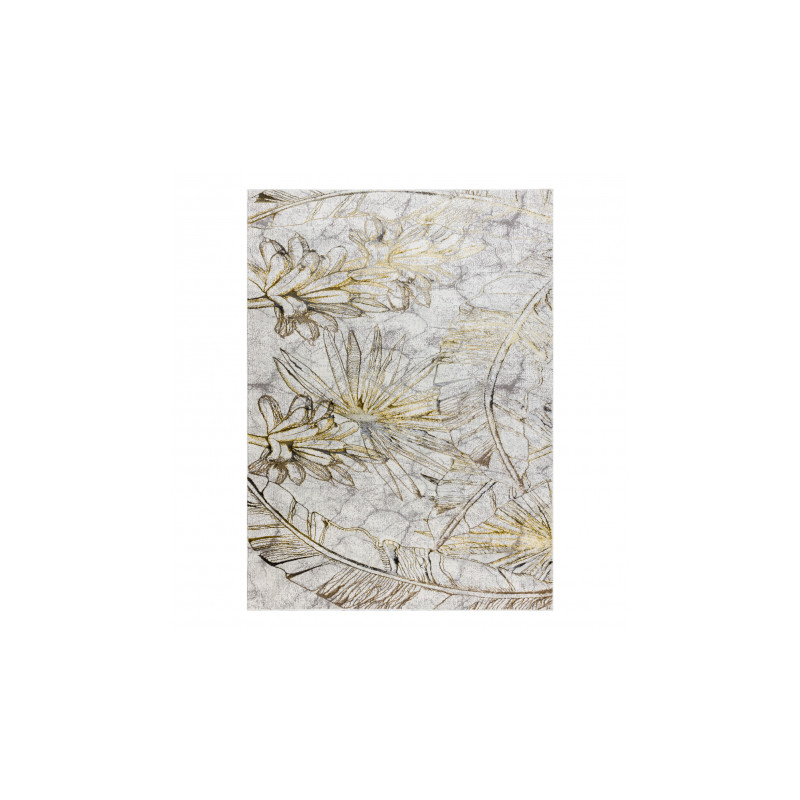 Dywan BLISS Z218AZ237 krem / złoty - Kwiaty, nowoczesny, strukturalny  180x270cm