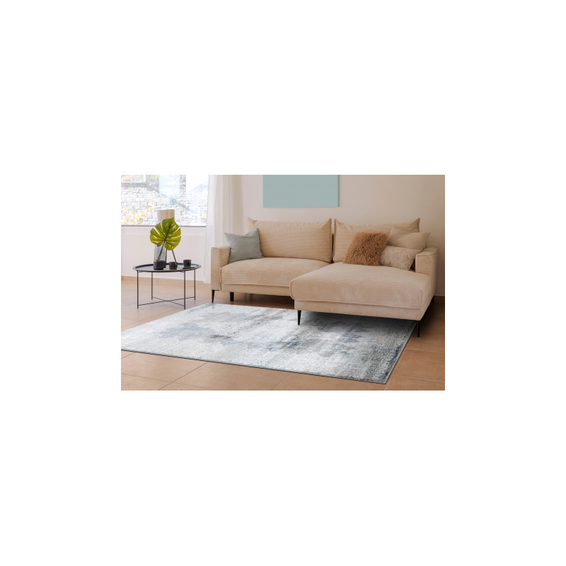 Dywan BLISS Z214AZ221 krem / niebieski - Rozeta, nowoczesny, strukturalny 120x170cm Dywan BLISS Z214AZ221 krem / niebieski - Rozeta, nowoczesny, strukturalny 120x170cm