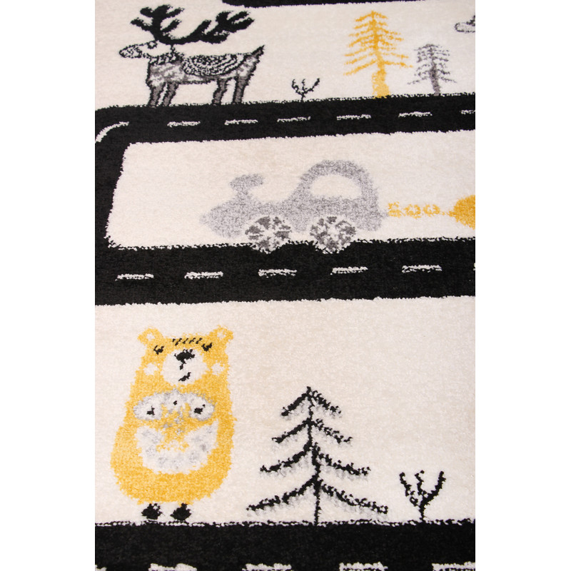 Dywan Kiddy H046A L.GREY/YELLOW 133x190cm