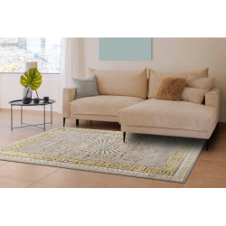 Dywan BLISS Z160AZ147 ciemny beż / złoty - Ramka, grecki ekskluzywny, strukturalny 140x190cm Dywan BLISS Z160AZ147 ciemny beż / złoty - Ramka, grecki ekskluzywny, strukturalny 140x190cm