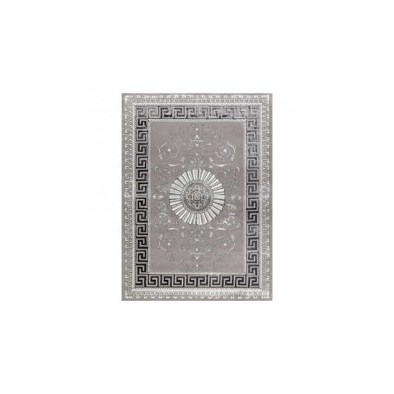 Dywan BLISS Z160AZ246 ciemnoszary / szary - Ramka, grecki ekskluzywny, strukturalny  140x190cm