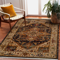 Dywan KESHAN Frędzle, Ornament, ramka orientalny 2886/53511 beż / granat 200x290cm