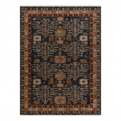 Dywan KESHAN Frędzle, Ramka orientalny 6174/53511 granat / bordo 120x145cm