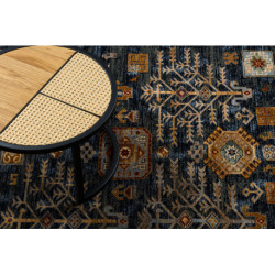 Dywan KESHAN Frędzle, Ramka orientalny 6174/53511 granat / bordo 120x145cm Dywan KESHAN Frędzle, Ramka orientalny 6174/53511 granat / bordo 120x145cm
