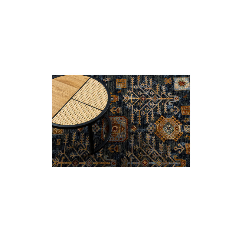 Dywan KESHAN Frędzle, Ramka orientalny 6174/53511 granat / bordo 120x145cm Dywan KESHAN Frędzle, Ramka orientalny 6174/53511 granat / bordo 120x145cm