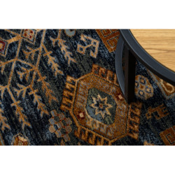 Dywan KESHAN Frędzle, Ramka orientalny 6174/53511 granat / bordo 250x340cm