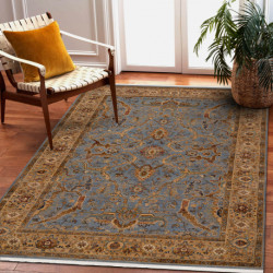 Dywan KESHAN Frędzle, Ramka orientalny 7875/53544 beż / niebieski 160x230cm Dywan KESHAN Frędzle, Ramka orientalny 7875/53544 beż / niebieski 160x230cm