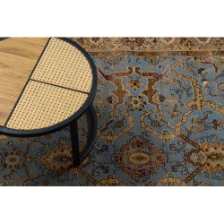 Dywan KESHAN Frędzle, Ramka orientalny 7875/53544 beż / niebieski 200x290cm