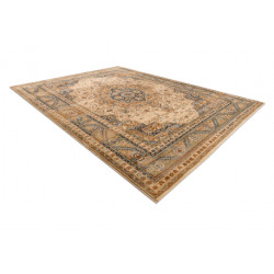 Dywan KESHAN Frędzle, Ornament, ramka orientalny 8995/53565 beż / niebieski 200x290cm