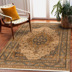 Dywan KESHAN Frędzle, Ornament, ramka orientalny 8995/53565 beż / niebieski 200x290cm Dywan KESHAN Frędzle, Ornament, ramka orientalny 8995/53565 beż / niebieski 200x290cm
