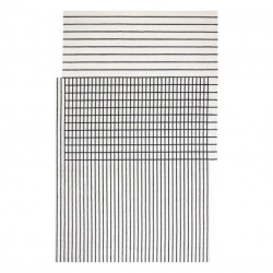 Dywan PEARL 51333K krem / czarny - Linie, ekskluzywny, strukturalny  192x290cm
