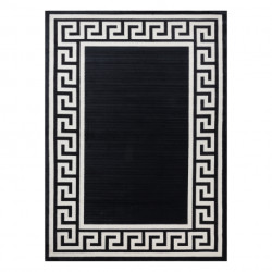 Dywan PEARL 51327H czarny - Ramka, grecki ekskluzywny, strukturalny  192x290cm