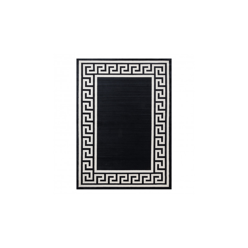 Dywan PEARL 51327H czarny - Ramka, grecki ekskluzywny, strukturalny  192x290cm