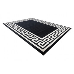Dywan PEARL 51327H czarny - Ramka, grecki ekskluzywny, strukturalny  192x290cm
