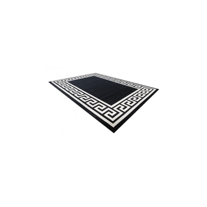Dywan PEARL 51327H czarny - Ramka, grecki ekskluzywny, strukturalny  192x290cm