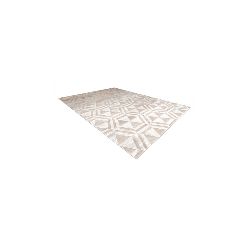 Dywan PEARL 51323C beż - Geometryczny, ekskluzywny, strukturalny  230x330cm