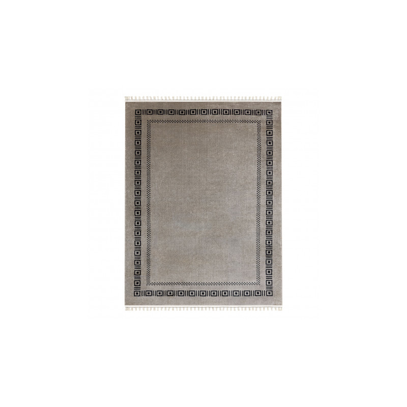 Dywan AMOUR 53098A beż / czarny - Ramka, grecki nowoczesny, elegancki 78x150cm Dywan AMOUR 53098A beż / czarny - Ramka, grecki nowoczesny, elegancki 78x150cm