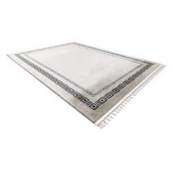 Dywan AMOUR 53098A beż / czarny - Ramka, grecki nowoczesny, elegancki 118x180cm