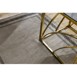Dywan AMOUR 53098A beż / czarny - Ramka, grecki nowoczesny, elegancki 118x180cm