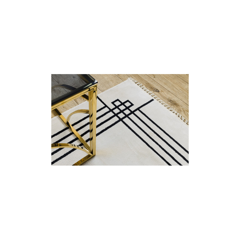 Dywan AMOUR 53096C krem - Ramka, linie nowoczesny, elegancki 78x300cm Dywan AMOUR 53096C krem - Ramka, linie nowoczesny, elegancki 78x300cm