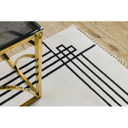 Dywan AMOUR 53096C krem - Ramka, linie nowoczesny, elegancki 118x180cm