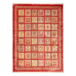 Dywan HERIZ A0985A Orientalny, ramka bordo - z bambusowej przędzy, ekskluzywny, stylowy 200x290cm