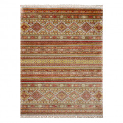 Dywan HERIZ A0986B Orientalny beż / bordo - z bambusowej przędzy, ekskluzywny, stylowy 200x290cm