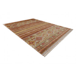 Dywan HERIZ A0986B Orientalny beż / bordo - z bambusowej przędzy, ekskluzywny, stylowy 200x290cm