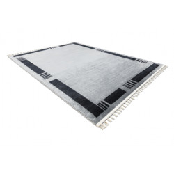 Dywan AMOUR 53113D szary - Ramka, nowoczesny, elegancki 78x300cm