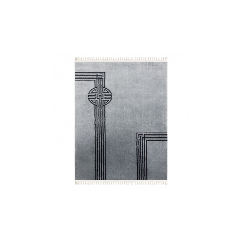 Dywan AMOUR 53116D szary - Geometryczny, linie nowoczesny, elegancki 157x230cm