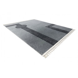 Dywan AMOUR 53116D szary - Geometryczny, linie nowoczesny, elegancki 157x230cm