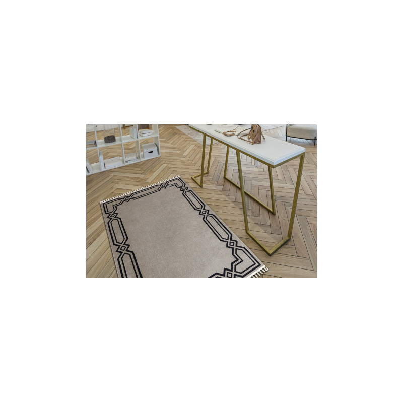 Dywan AMOUR 53071A beż - Ramka, nowoczesny, elegancki 98x300cm Dywan AMOUR 53071A beż - Ramka, nowoczesny, elegancki 98x300cm