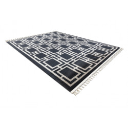 Dywan AMOUR 53078B czarny - Geometryczny, linie nowoczesny, elegancki 157x230cm