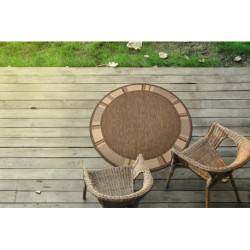 DYWAN SZNURKOWY SIZAL FLOORLUX KOŁO 20195 coffeee / mais koło 120cm DYWAN SZNURKOWY SIZAL FLOORLUX KOŁO 20195 coffeee / mais koło 120cm