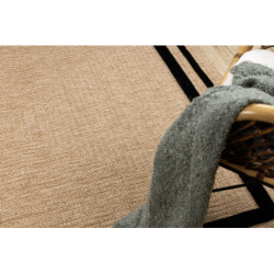 Dywan SPARK 0687 beż / czarny - Ramka, sizal, strukturalny  80x150cm
