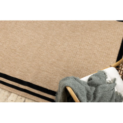 Dywan SPARK 0687 beż / czarny - Ramka, sizal, strukturalny  160x220cm