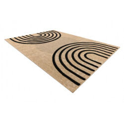 Dywan SPARK 0688 beż / czarny - Geometryczny, sizal, strukturalny  200x290cm