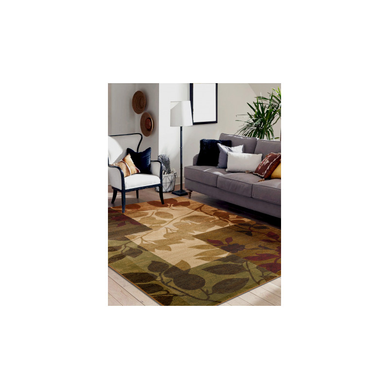 Dywan ROYAL 5282 Liście - beż / zielony 300x400cm