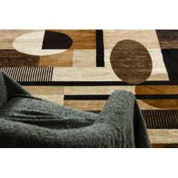 Dywan ROYAL 5376 Geometryczny, Koła - beż / krem 100x200cm