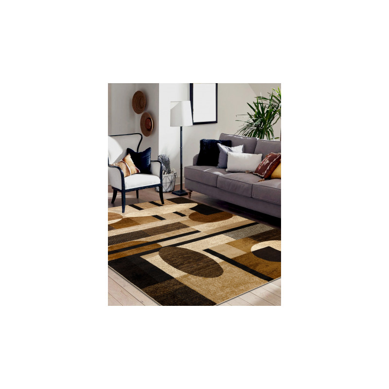 Dywan ROYAL 5376 Geometryczny, Koła - beż / krem 150x230cm