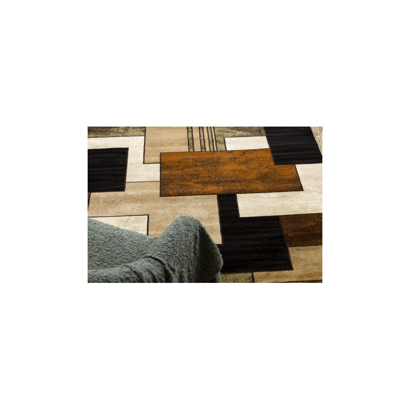 Dywan ROYAL 5367 Geometryczny 3D - czarny / brązowy 180x270cm Dywan ROYAL 5367 Geometryczny 3D - czarny / brązowy 180x270cm