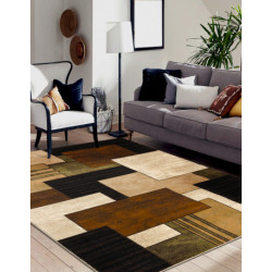 Dywan ROYAL 5367 Geometryczny 3D - czarny / brązowy 250x350cm Dywan ROYAL 5367 Geometryczny 3D - czarny / brązowy 250x350cm