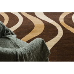 Dywan ROYAL G3565 Fale - brązowy / beż 100x200cm