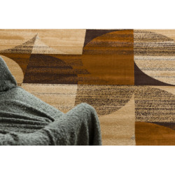Dywan ROYAL H387 Geometryczny - brązowy / mustard beż 250x350cm Dywan ROYAL H387 Geometryczny - brązowy / mustard beż 250x350cm