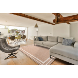 Dywan SPARK 0687A beż / krem - Ramka, sizal, strukturalny  80x150cm